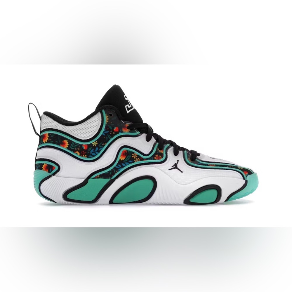 Jordan Tatum 3 PF White and Kinetic Green Sneakers